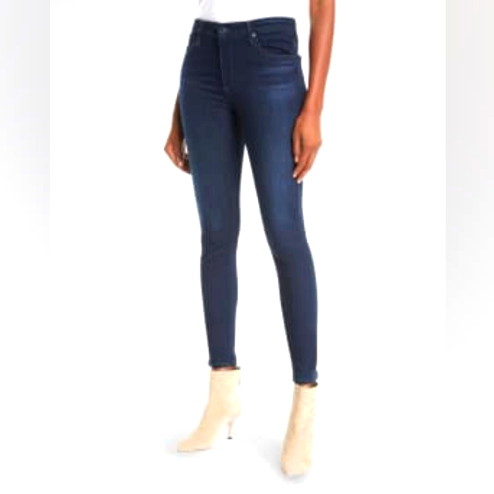 AG Adriano Goldschmied Jeans Farrah Skinny Dark Blue Wash High Rise Size…